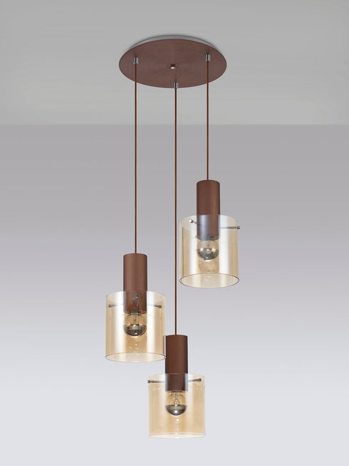 Brooks Round Pendant 3 Light